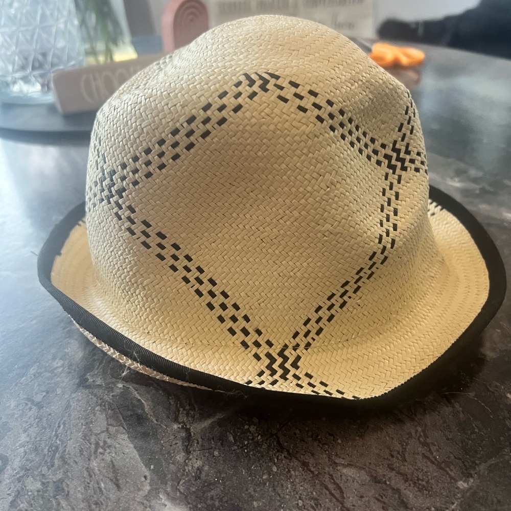 Eugenia Kim Woven Hat with Black Trim
